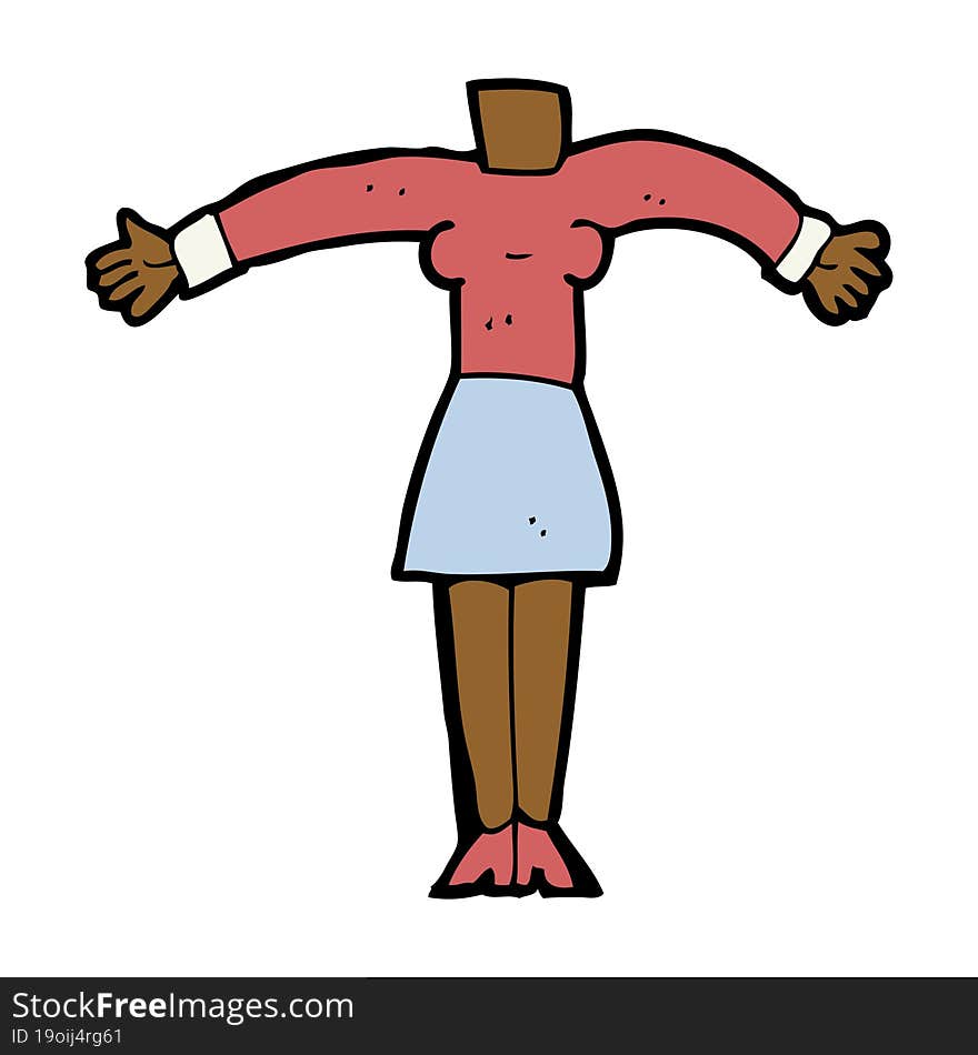 Cartoon Female Body (add Photos Or Mix And Match Cartoons