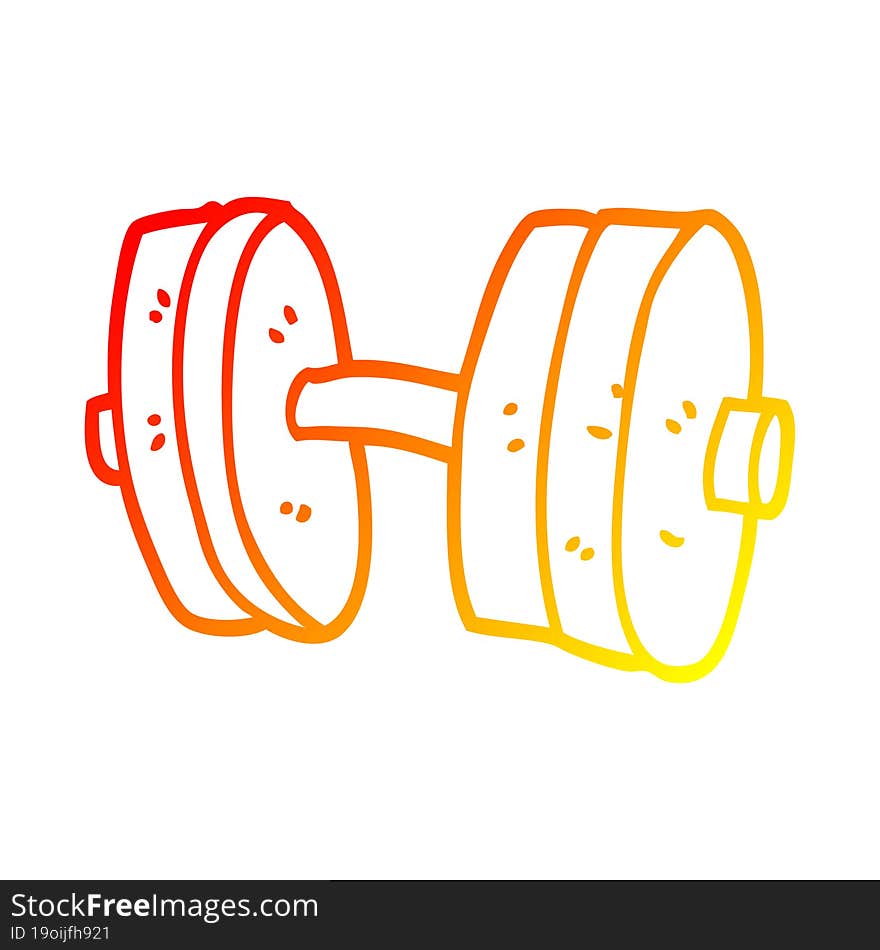 warm gradient line drawing cartoon weights