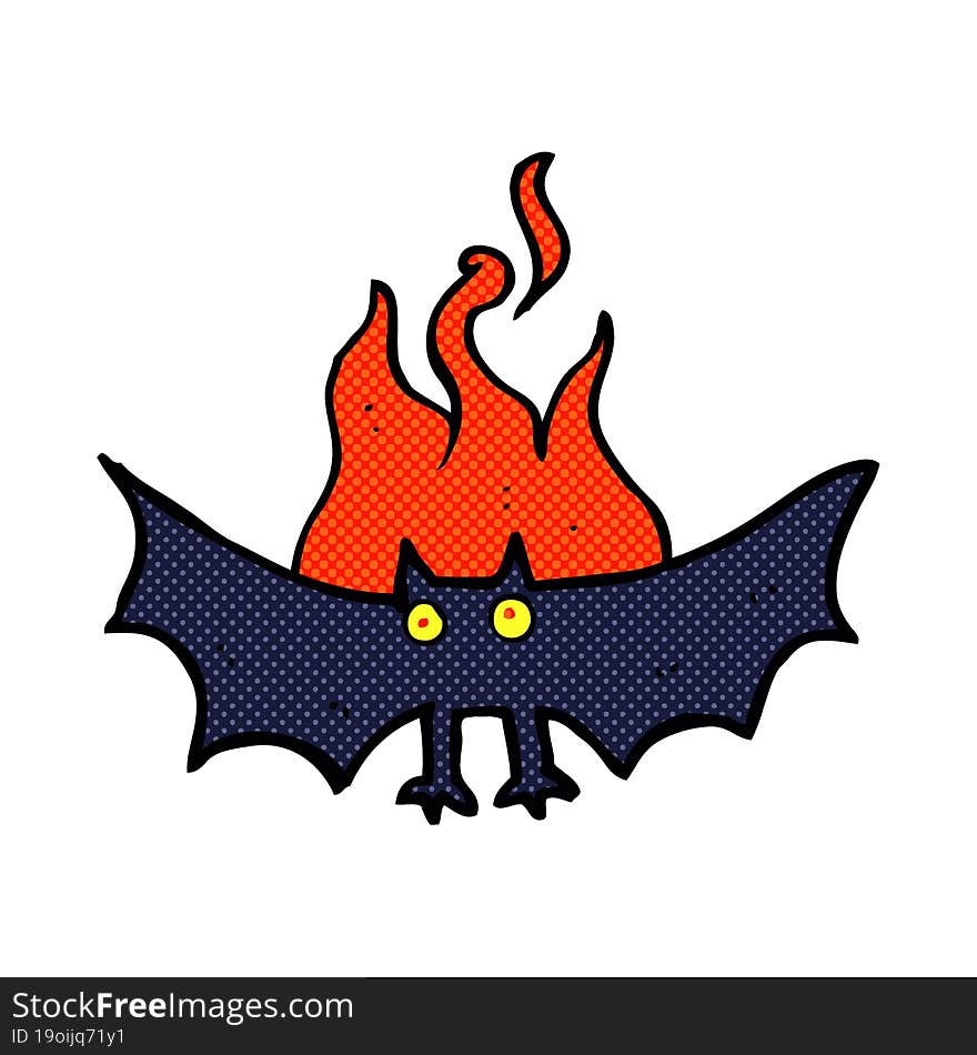 Cartoon Spooky Vampire Bat