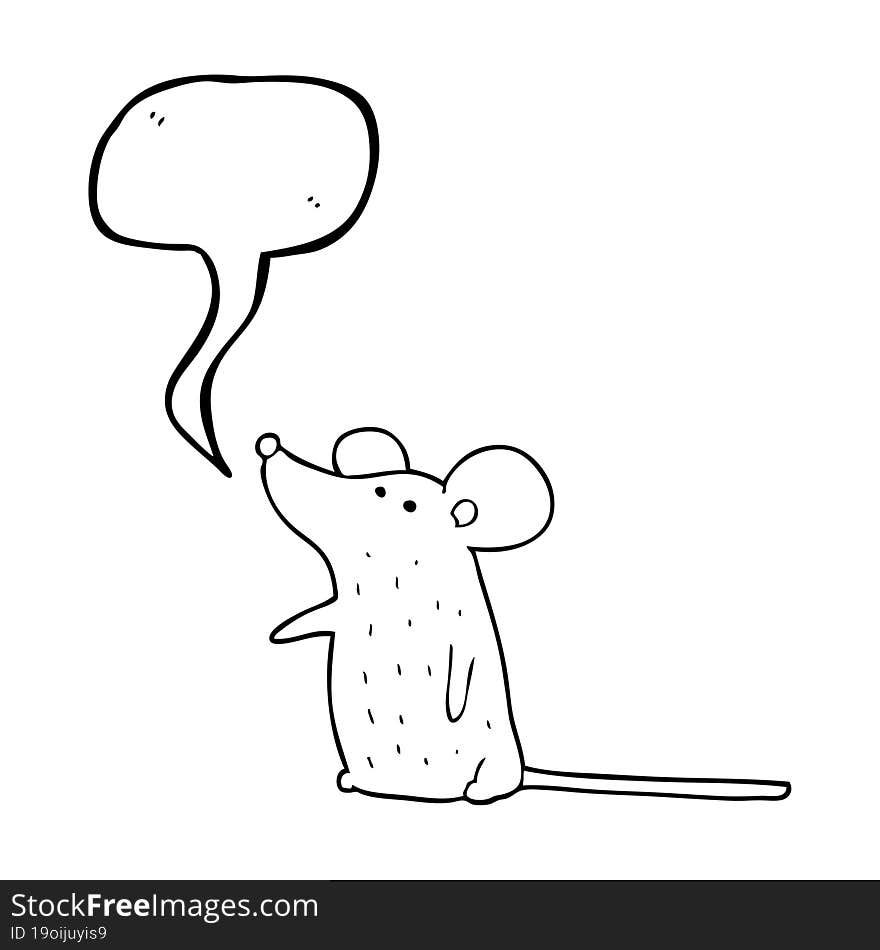 speech bubble cartoon mouse