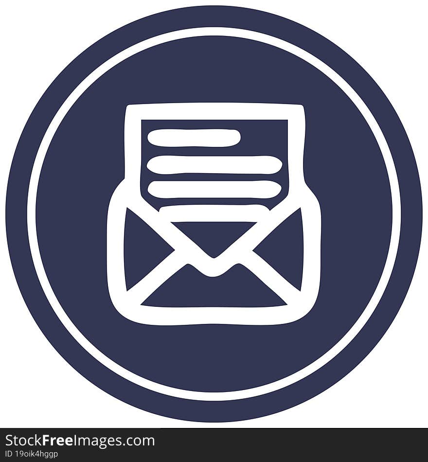 Envelope Letter Circular Icon