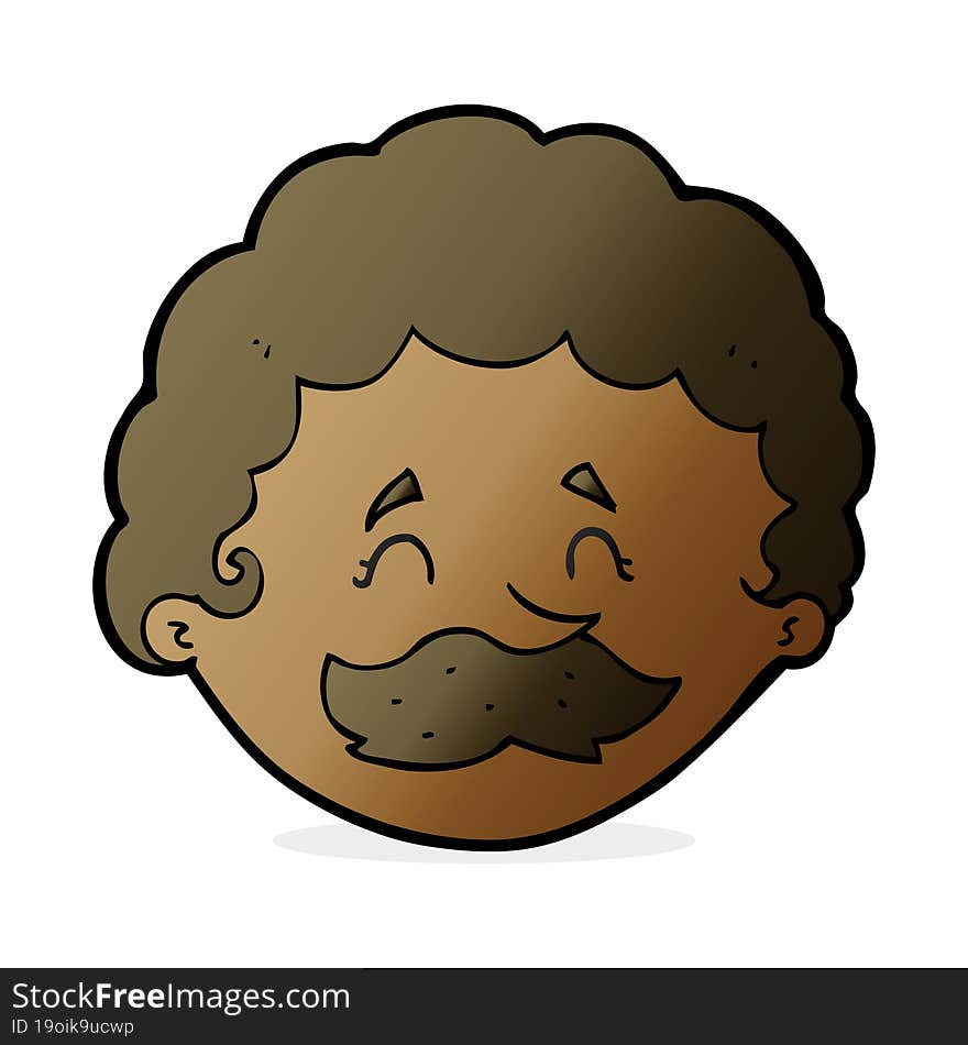 Cartoon Man With Mustache