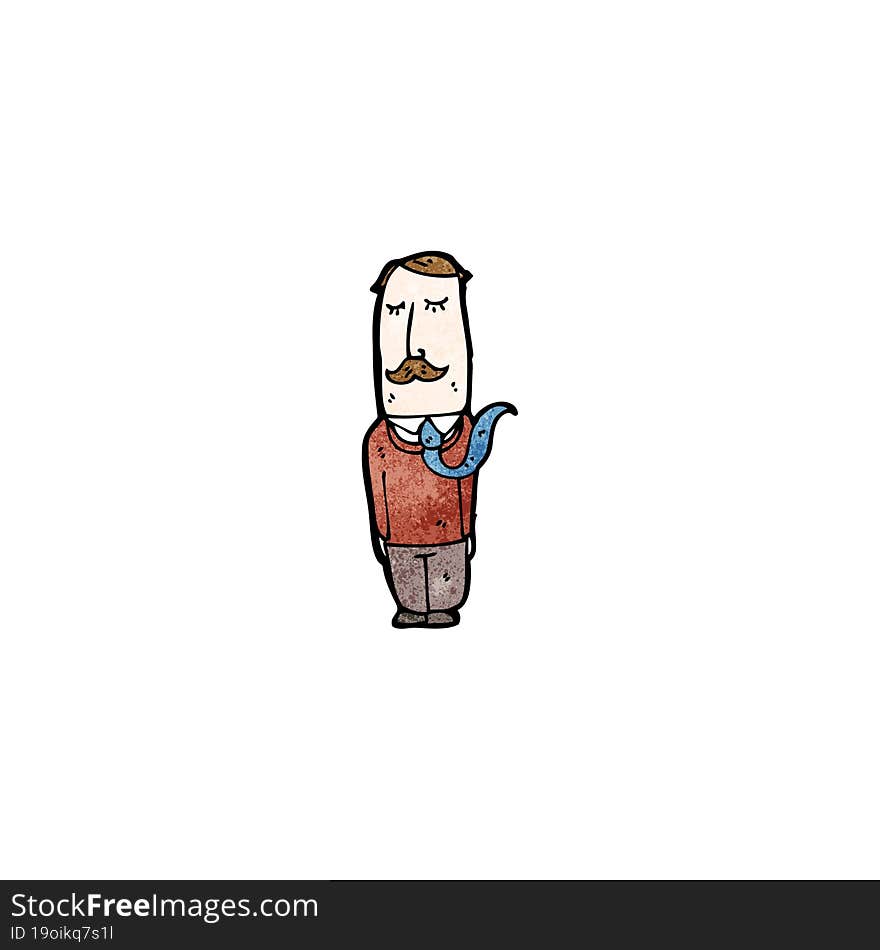 cartoon mustache man