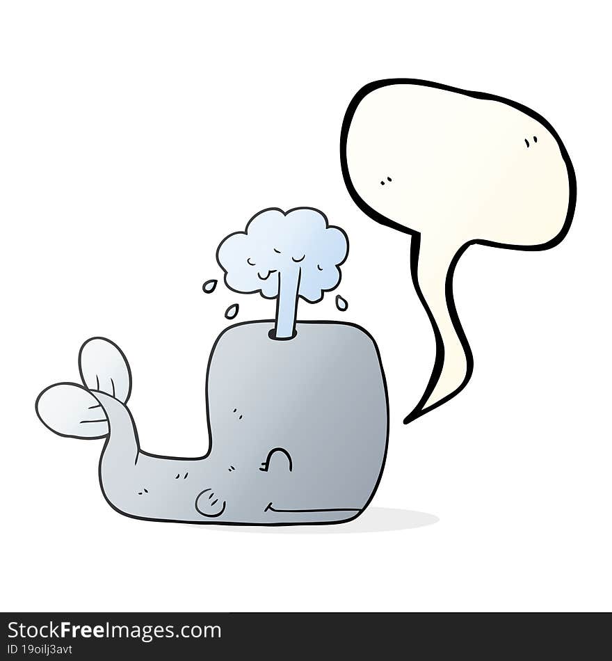 speech bubble cartoon whale spouting water