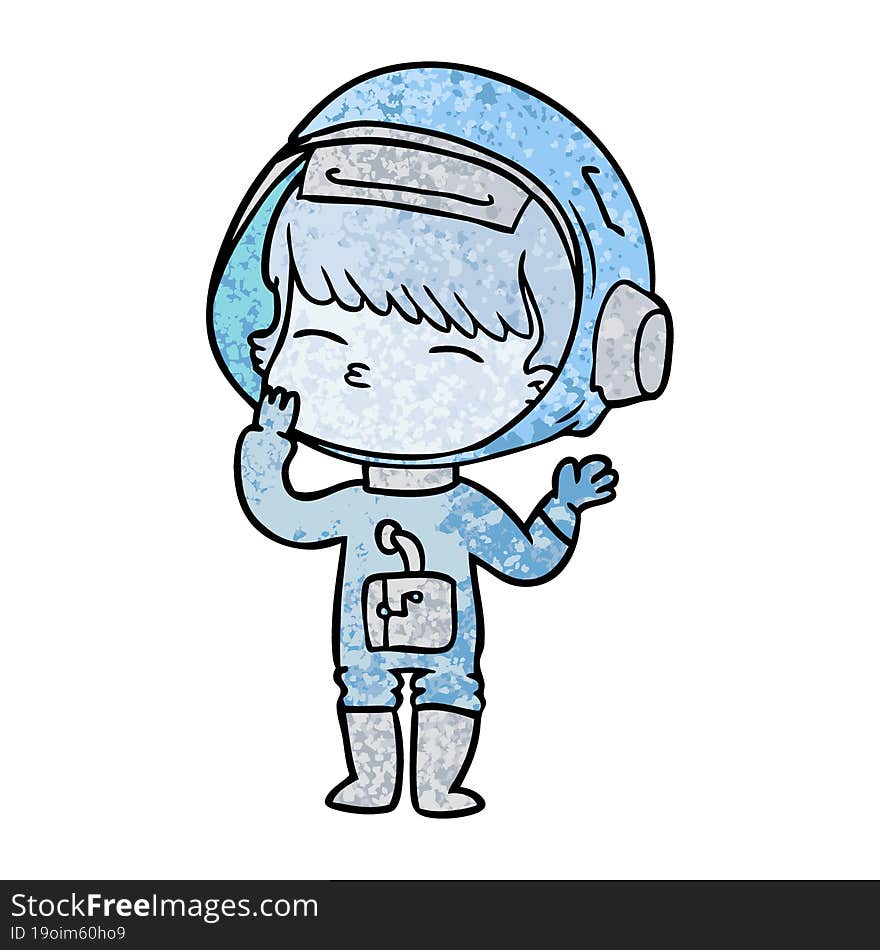 cartoon curious astronaut wondering. cartoon curious astronaut wondering