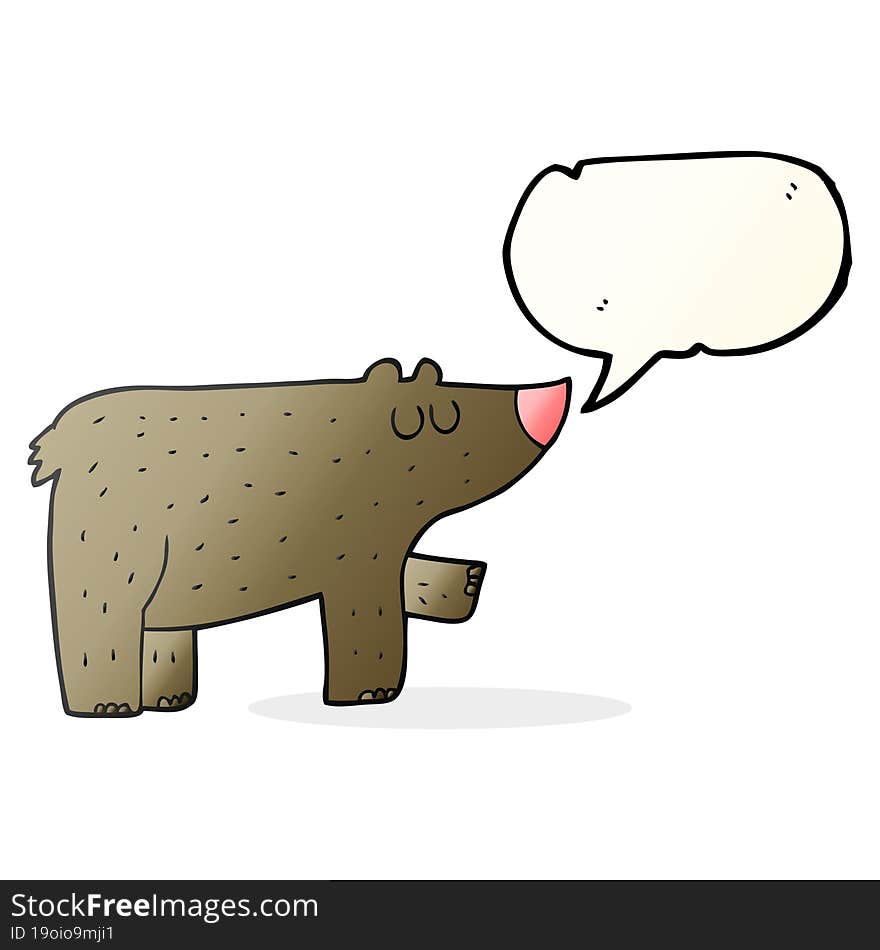 Speech Bubble Cartoon Bear