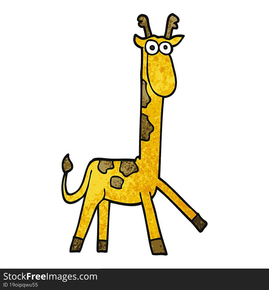 cartoon doodle funny giraffe