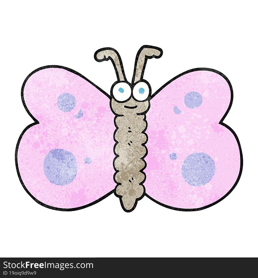 textured cartoon butterfly