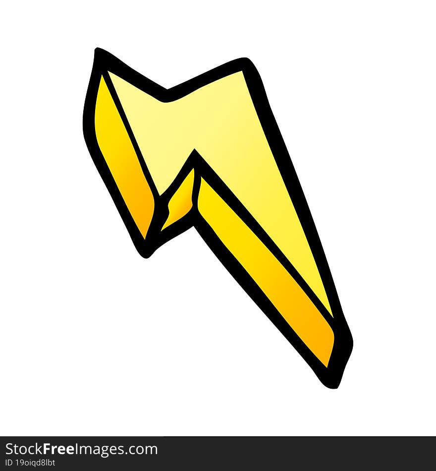 cartoon doodle decorative lightning bolt