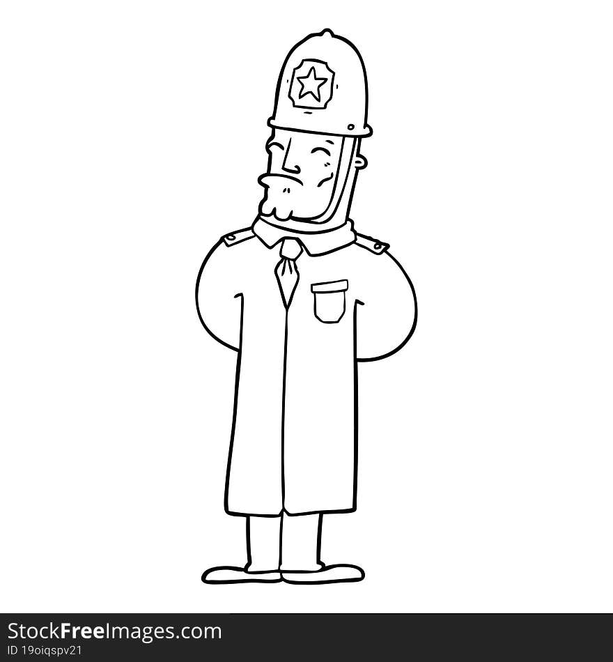 cartoon policeman. cartoon policeman