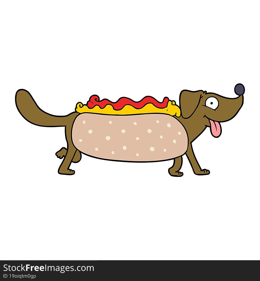 cartoon hotdog. cartoon hotdog