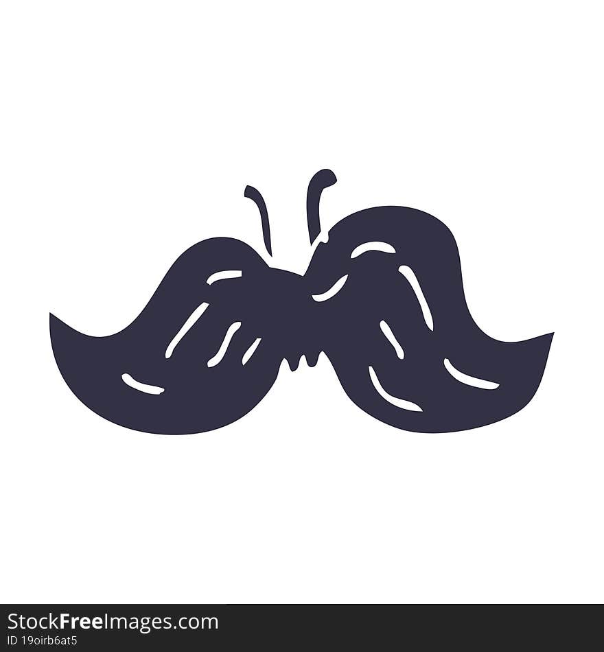 cartoon doodle mustache