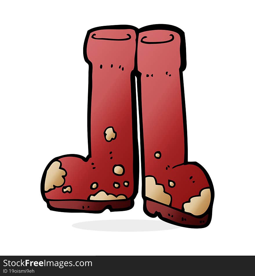 cartoon muddy boots