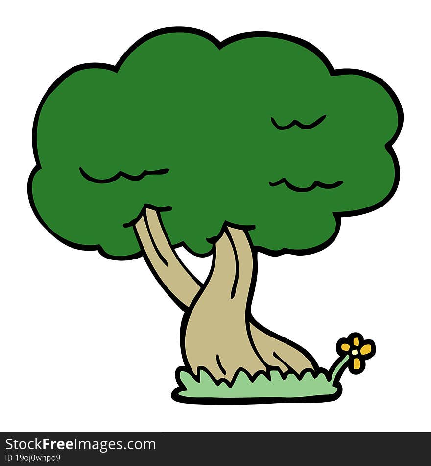 Cartoon Doodle Tree