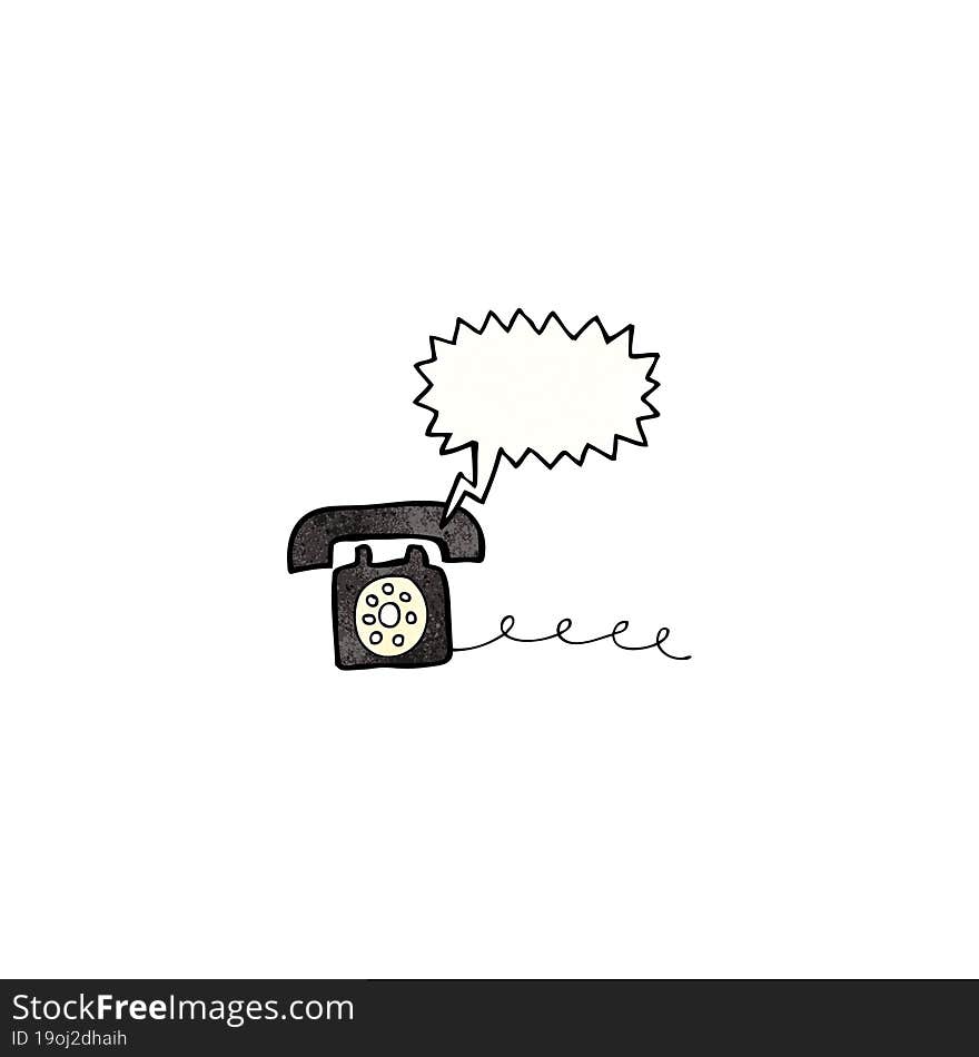 Cartoon Ringing Telephone