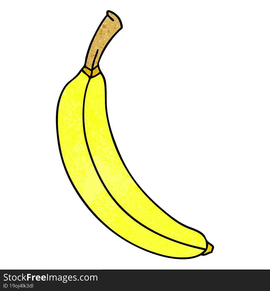 quirky hand drawn cartoon banana