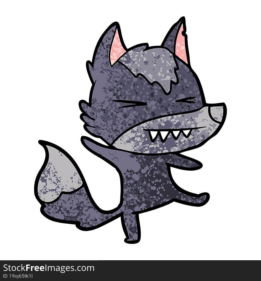 angry wolf cartoon. angry wolf cartoon