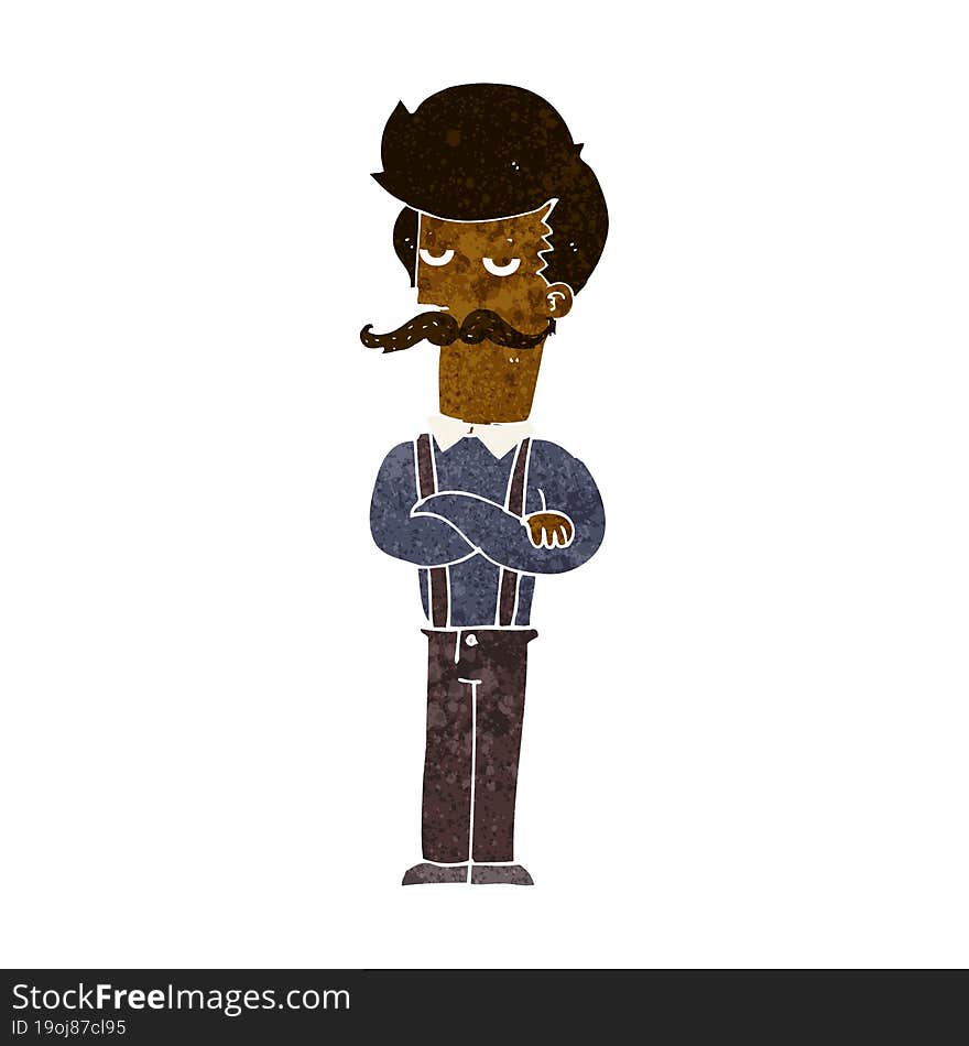 Cartoon Man With Mustache