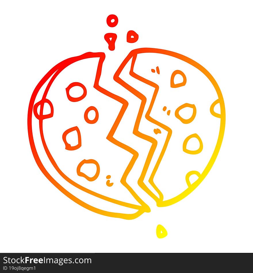 warm gradient line drawing cartoon