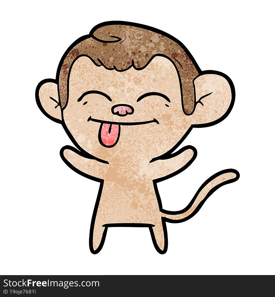 funny cartoon monkey. funny cartoon monkey