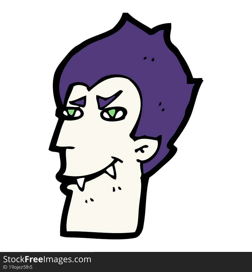 cartoon vampire face