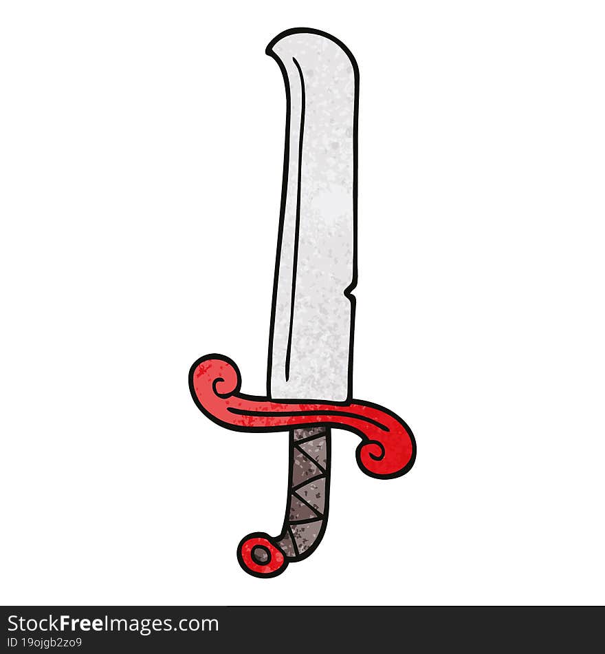 cartoon doodle long sword