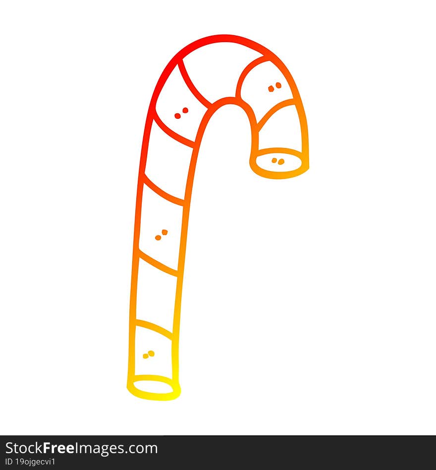 warm gradient line drawing cartoon pink candy cane