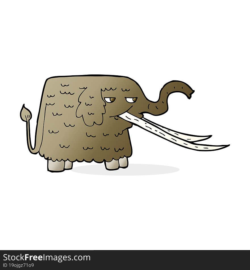 cartoon woolly mammoth