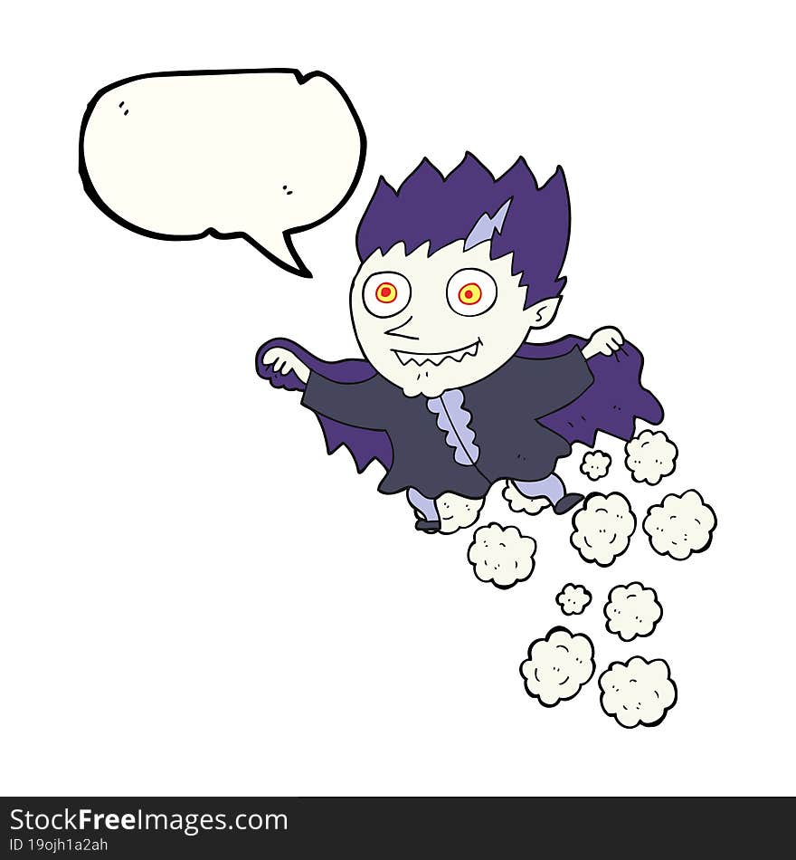 speech bubble cartoon vampire