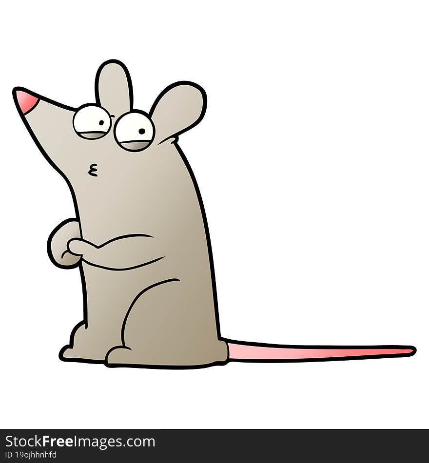 cartoon suspicious mouse. cartoon suspicious mouse