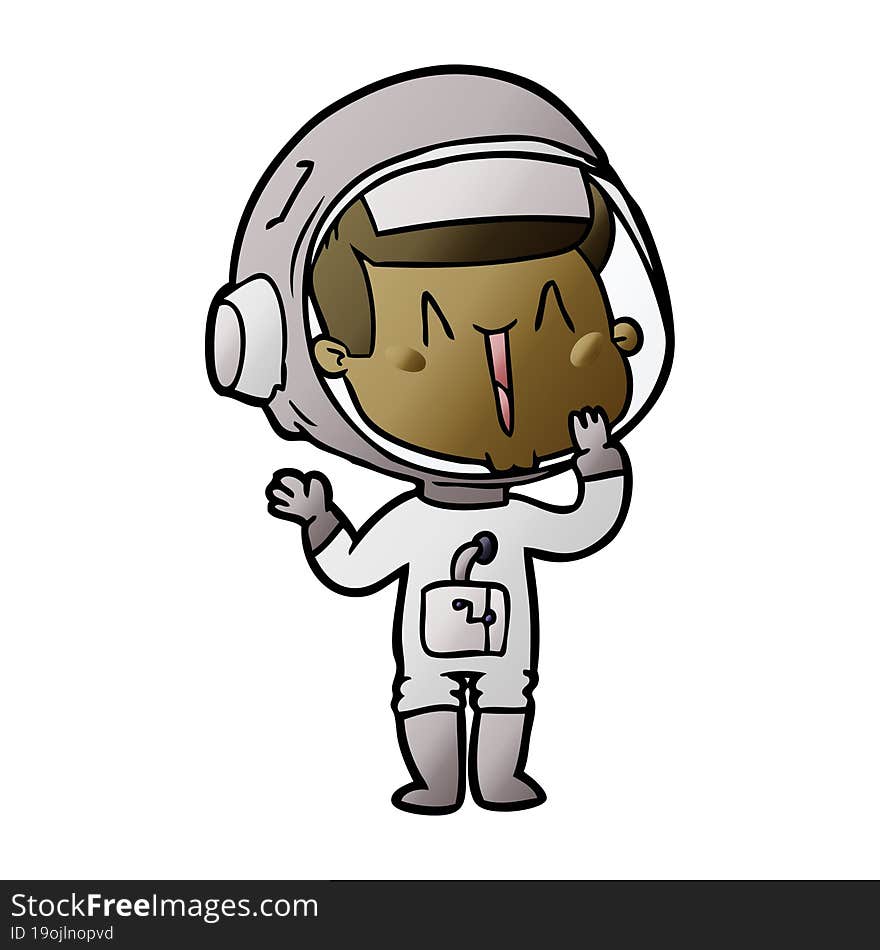 laughing cartoon astronaut. laughing cartoon astronaut