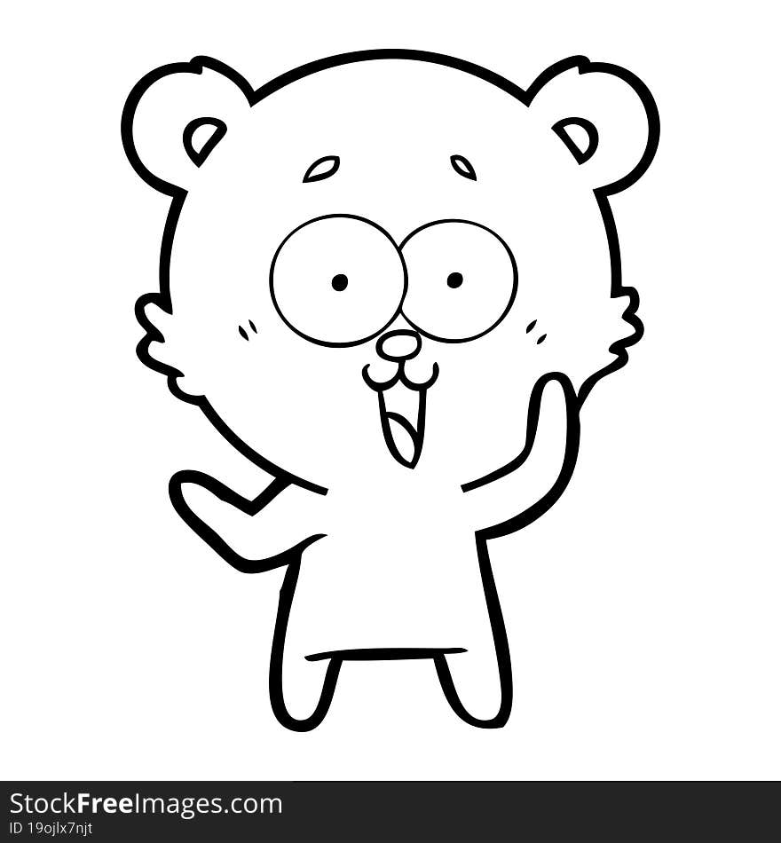 laughing teddy  bear cartoon. laughing teddy  bear cartoon