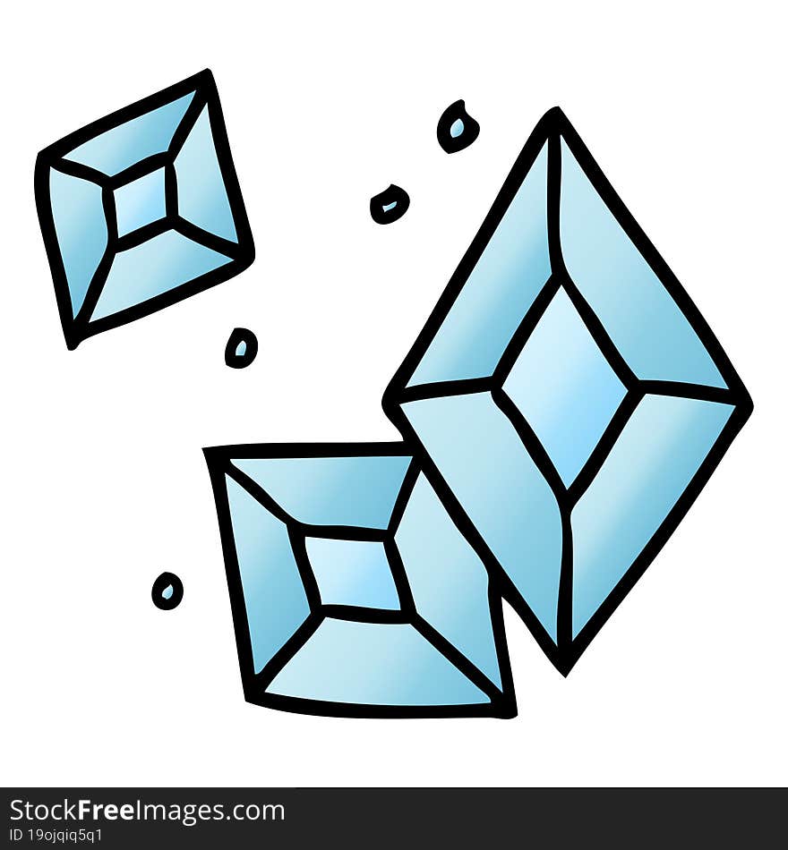 gradient cartoon doodle of some diamonds