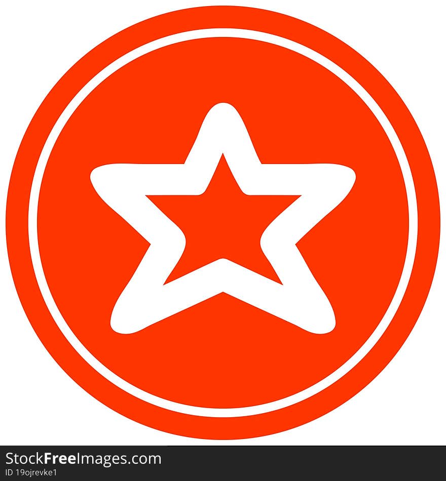 Star Shape Circular Icon