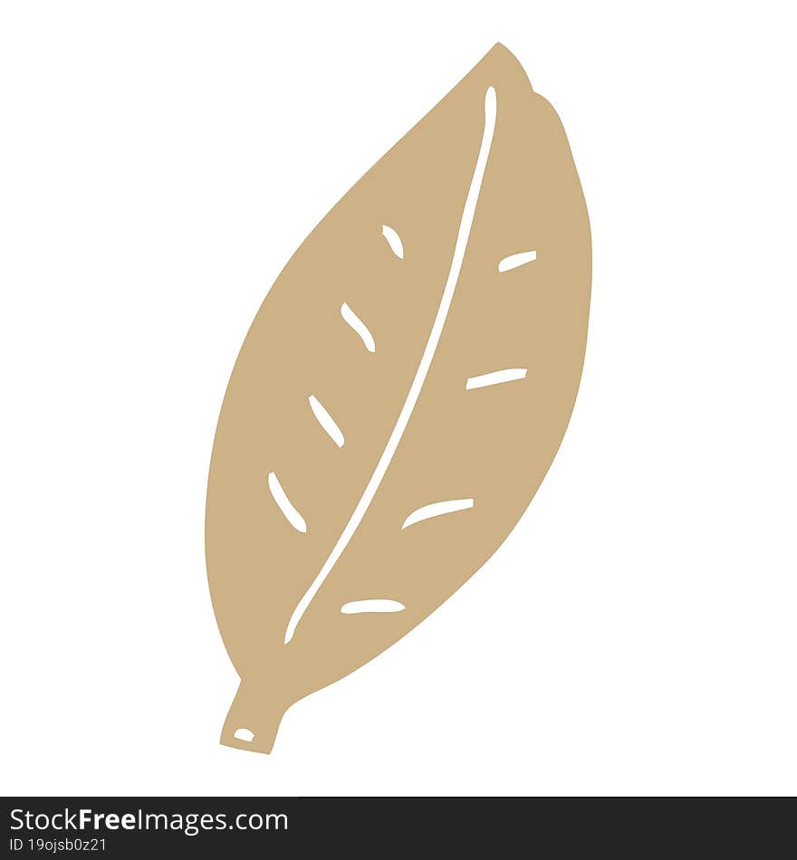 cartoon doodle leaf