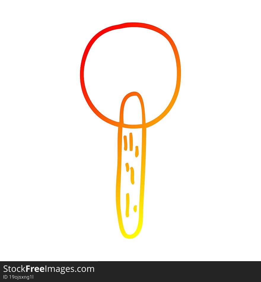 warm gradient line drawing cartoon candy lollipop