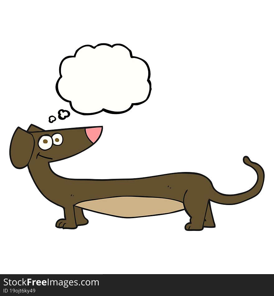 thought bubble cartoon dachshund