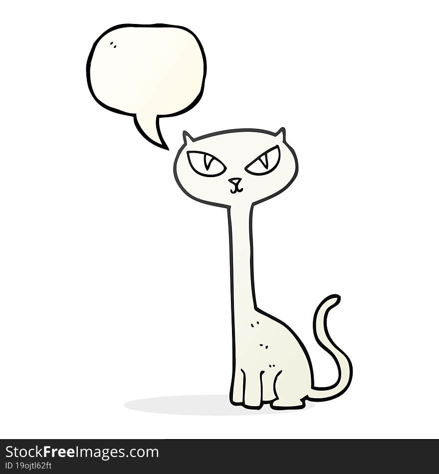 speech bubble cartoon cat