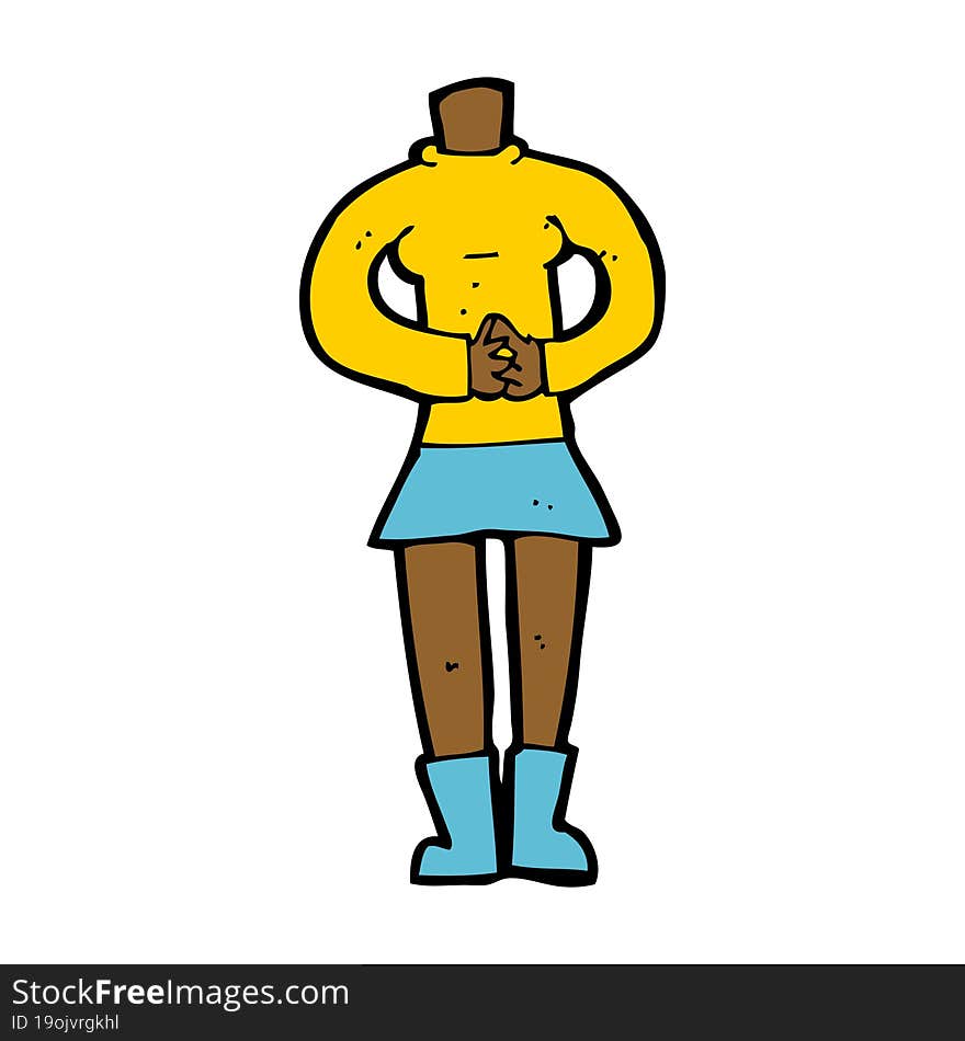 Cartoon Female Body (add Photos Or Mix And Match Cartoons