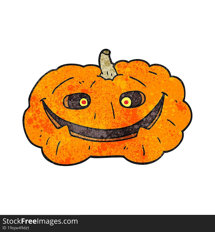 freehand textured cartoon pumpkin