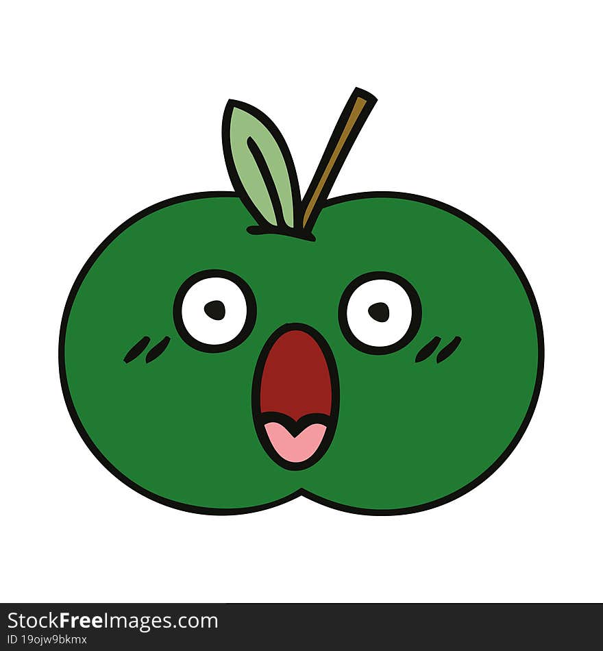 Cute Cartoon Juicy Apple