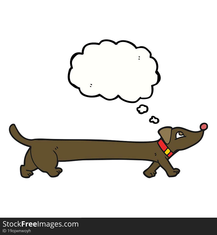 Thought Bubble Cartoon Dachshund