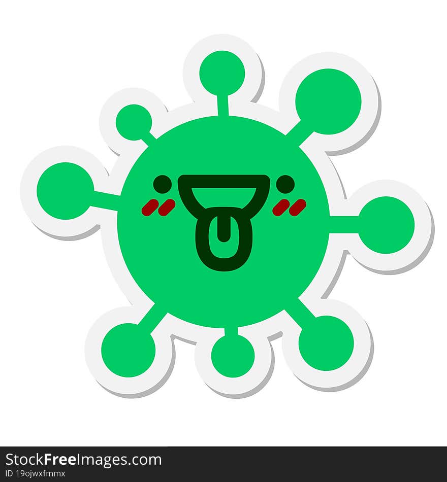 Virus face sticking out tongue icon