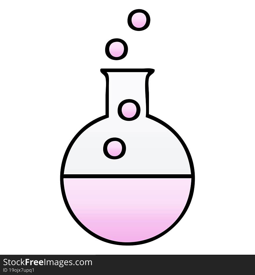 gradient shaded cartoon science experiment