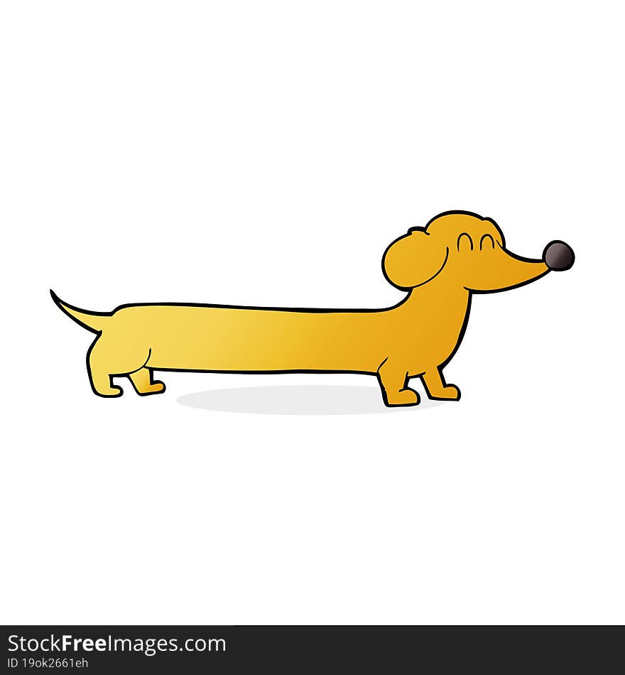 cartoon dachshund