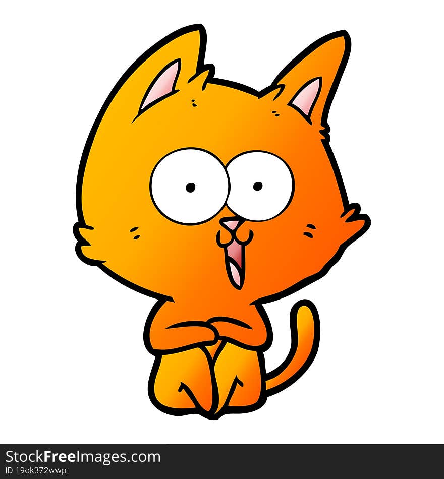 funny cartoon cat. funny cartoon cat