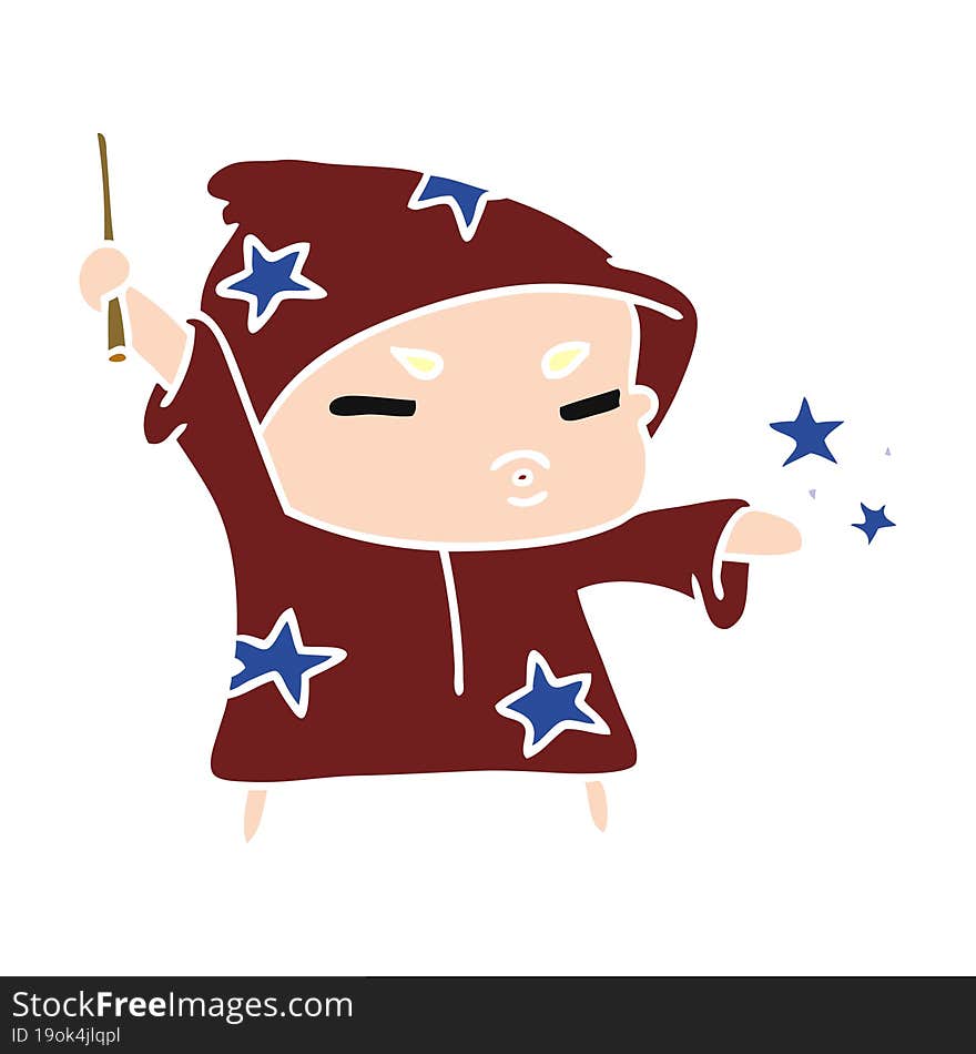 Cartoon  Cute Kawaii Wizard Child