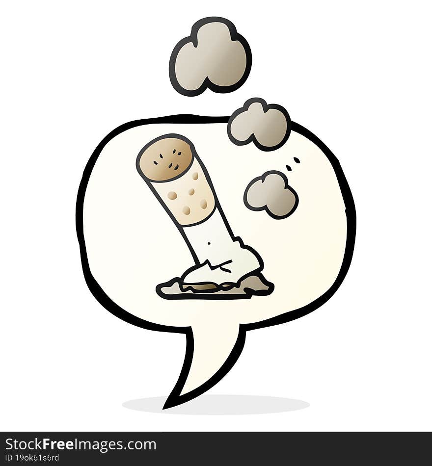 speech bubble cartoon cigarette