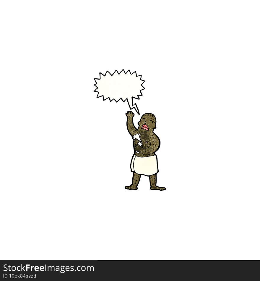 cartoon man in towel singing