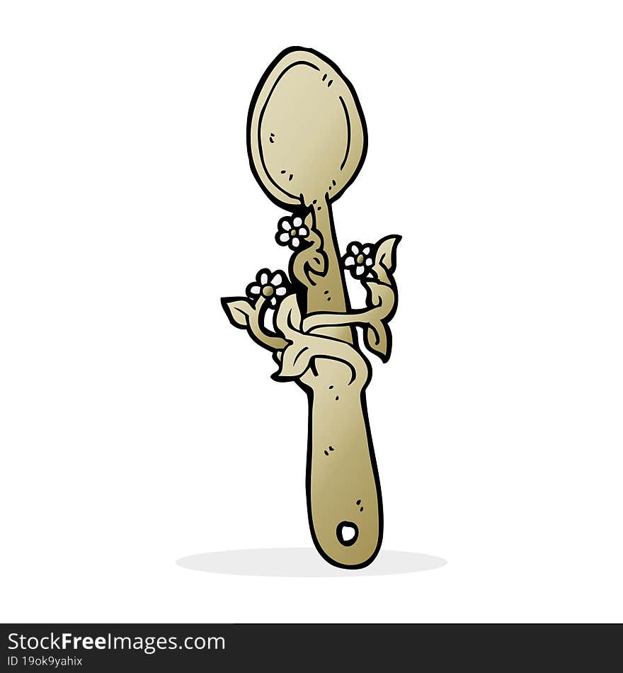 cartoon wooden spoon